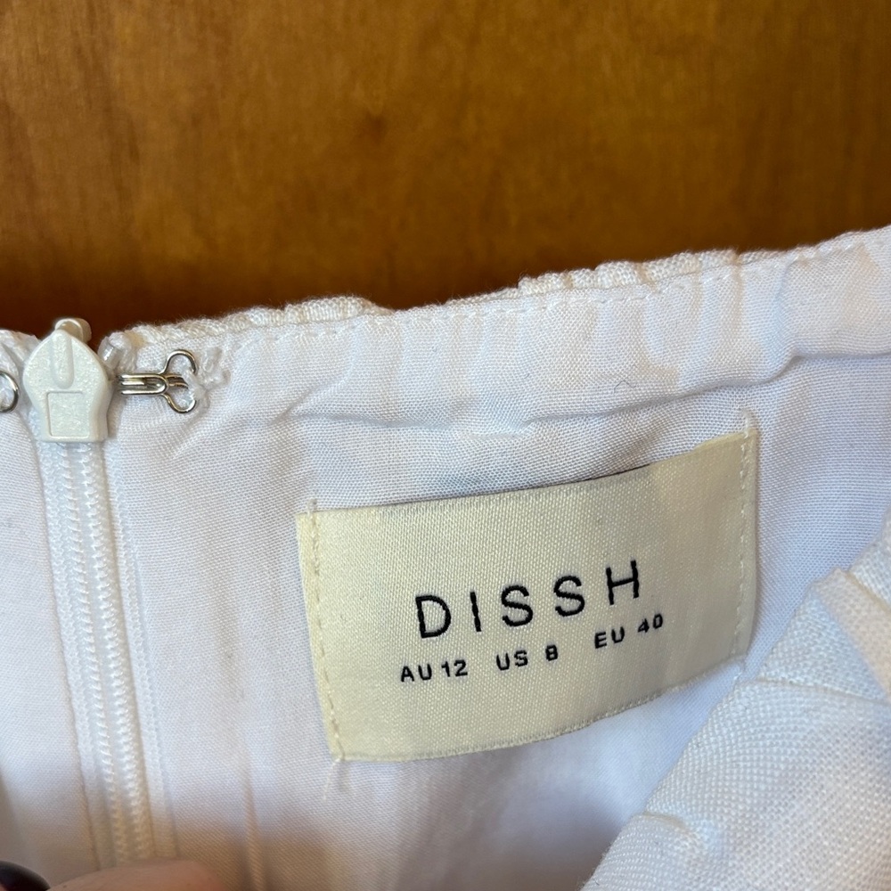 DISSH White Linen Mini Dress - Picture 3 of 6